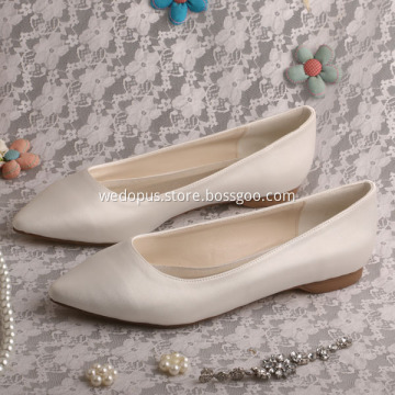 Bridal Flats Ivory Pointed Toe